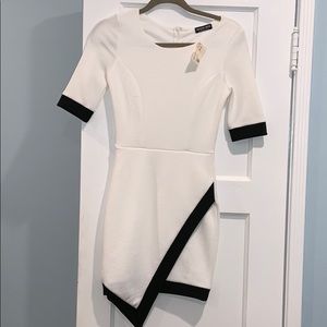 Fashion Nova White and Black Dress